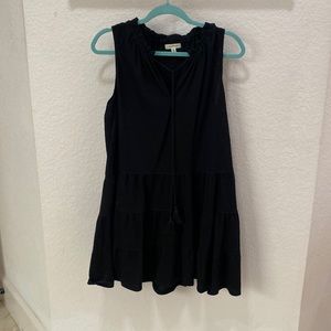 Max Studio black dress. Polyester and rayon.